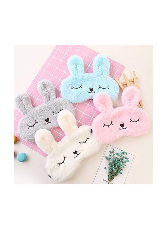 Pack Of 4 Cute Animal Rabbit Sleeping Eye Mask Blue/Pink/Grey - Image 3
